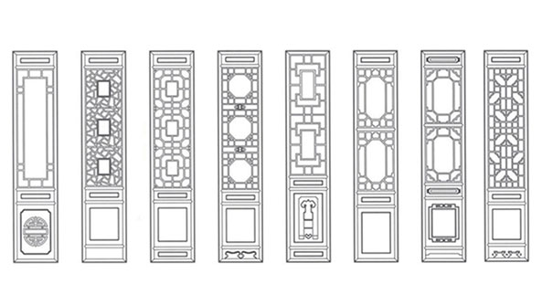 海珠喜迎门中式花格CAD设计图样式大全